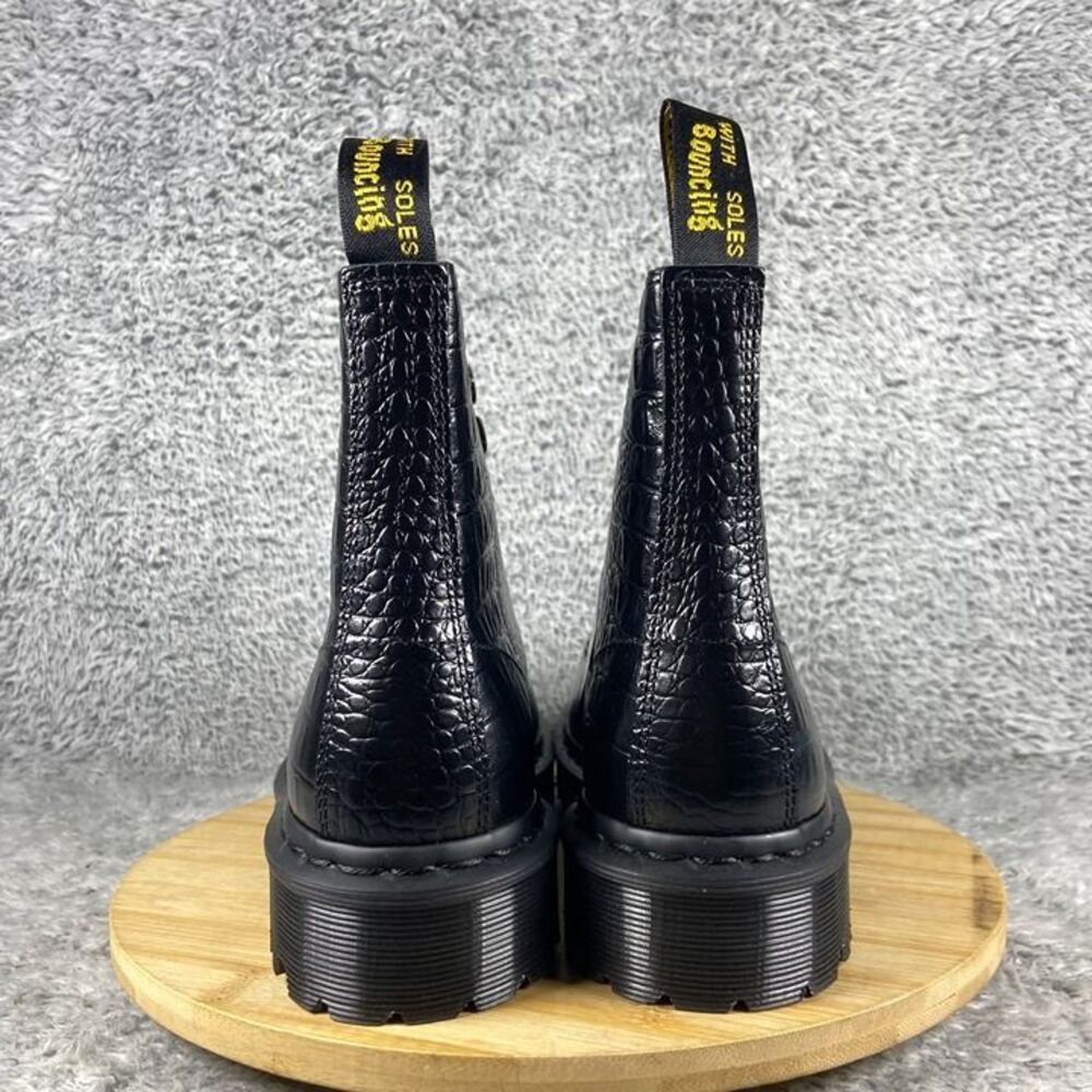 Dr. Martens 1460 Pascal Bex Steel Toe Leather Boots Size 8 Women Black - Picture 5 of 7